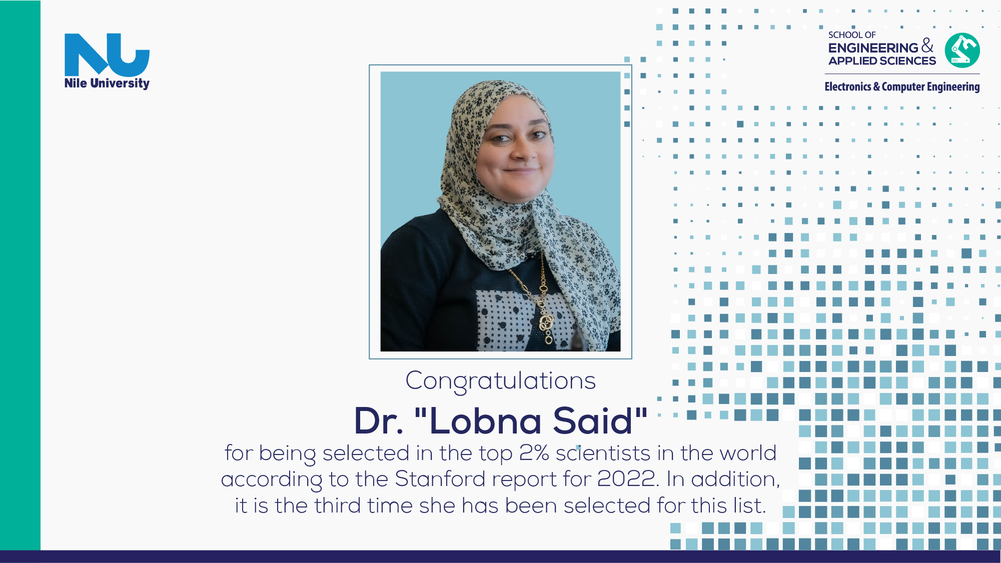 congratulate Dr. Lobna Said for her selection in the top 2% scientists in the world according to the Stanford report for 2022