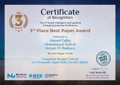 3rd Place – Best Paper Award