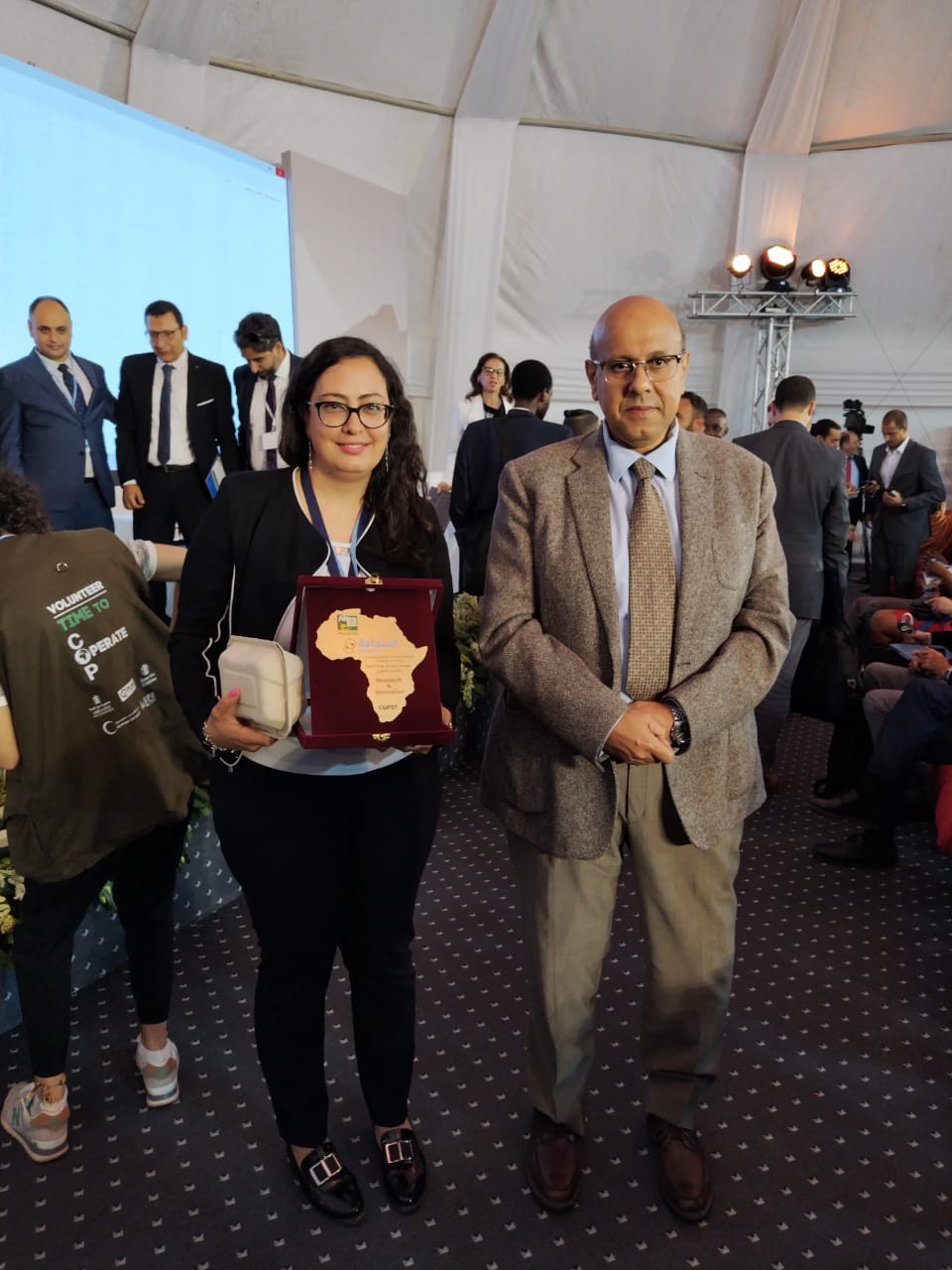 Dr. Irene with Dr. Wael Akl at COP27