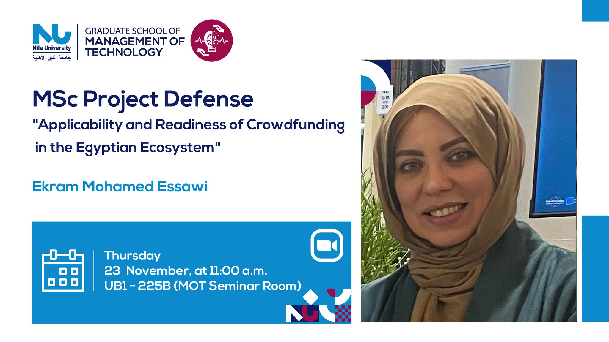 Applicability and Readiness of Crowdfunding in the Egyptian Ecosystem