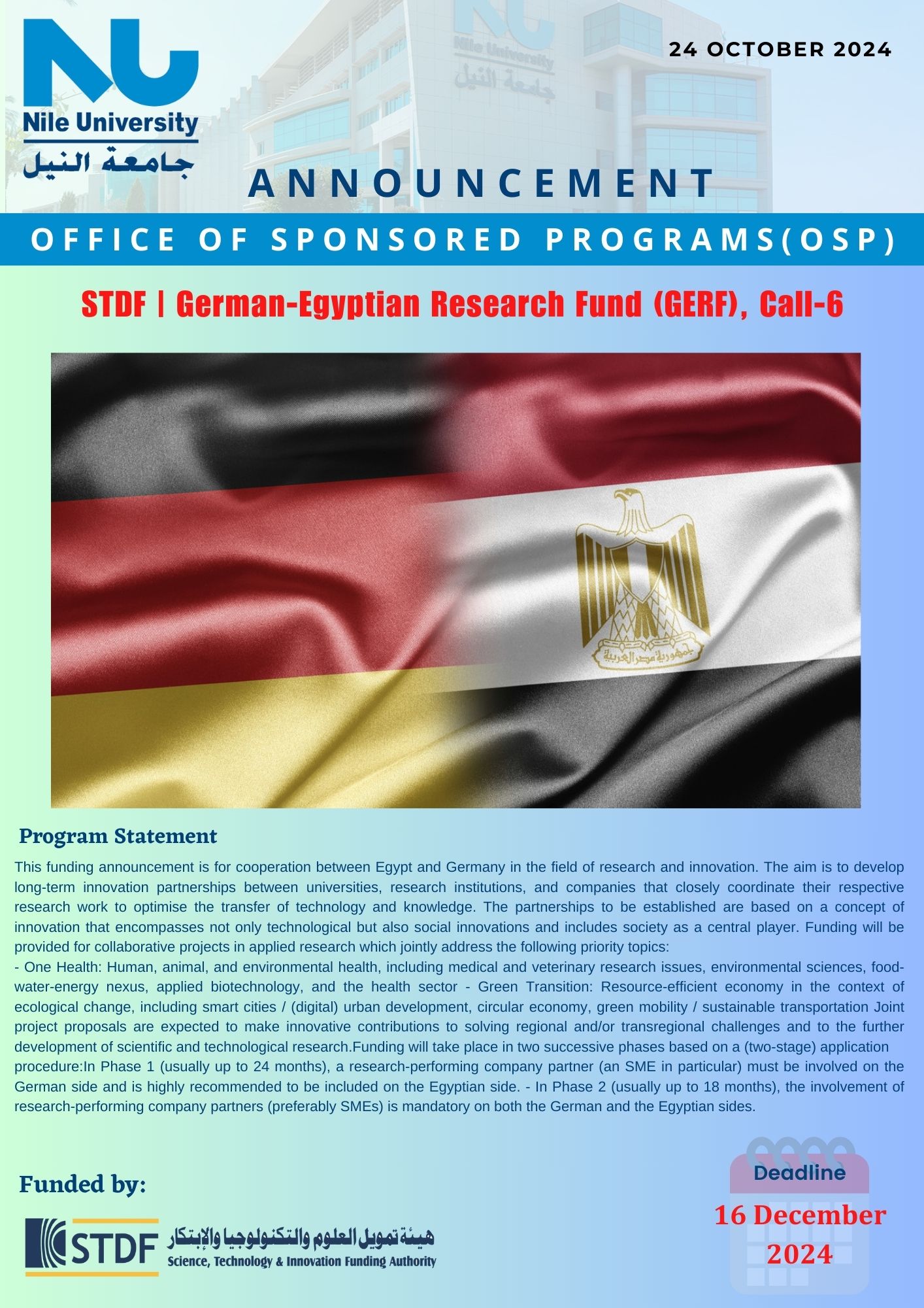 German Egyptian Research Fund (GERF)