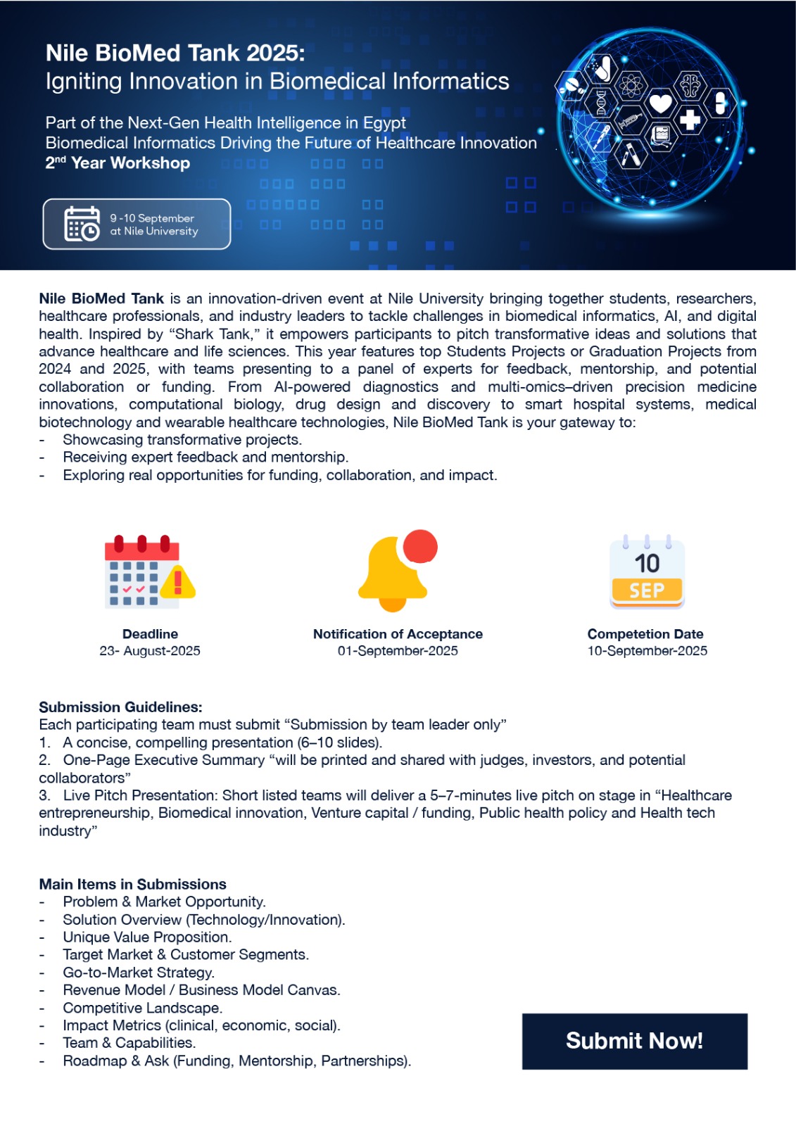 Nile BioMed Tank 2025: Igniting Innovation in Biomedical Informatics