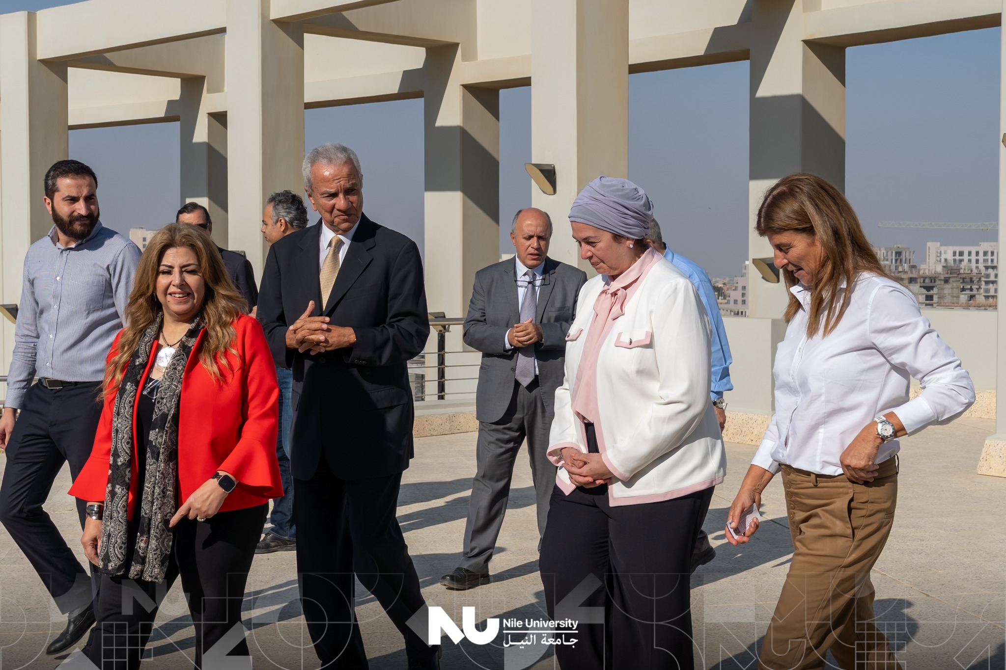 The Office for International Affairs at Nile University was delighted to host Dr. Dina Rashed from the University of Chicago and Ms. Heba Iskander from Orascom Construction