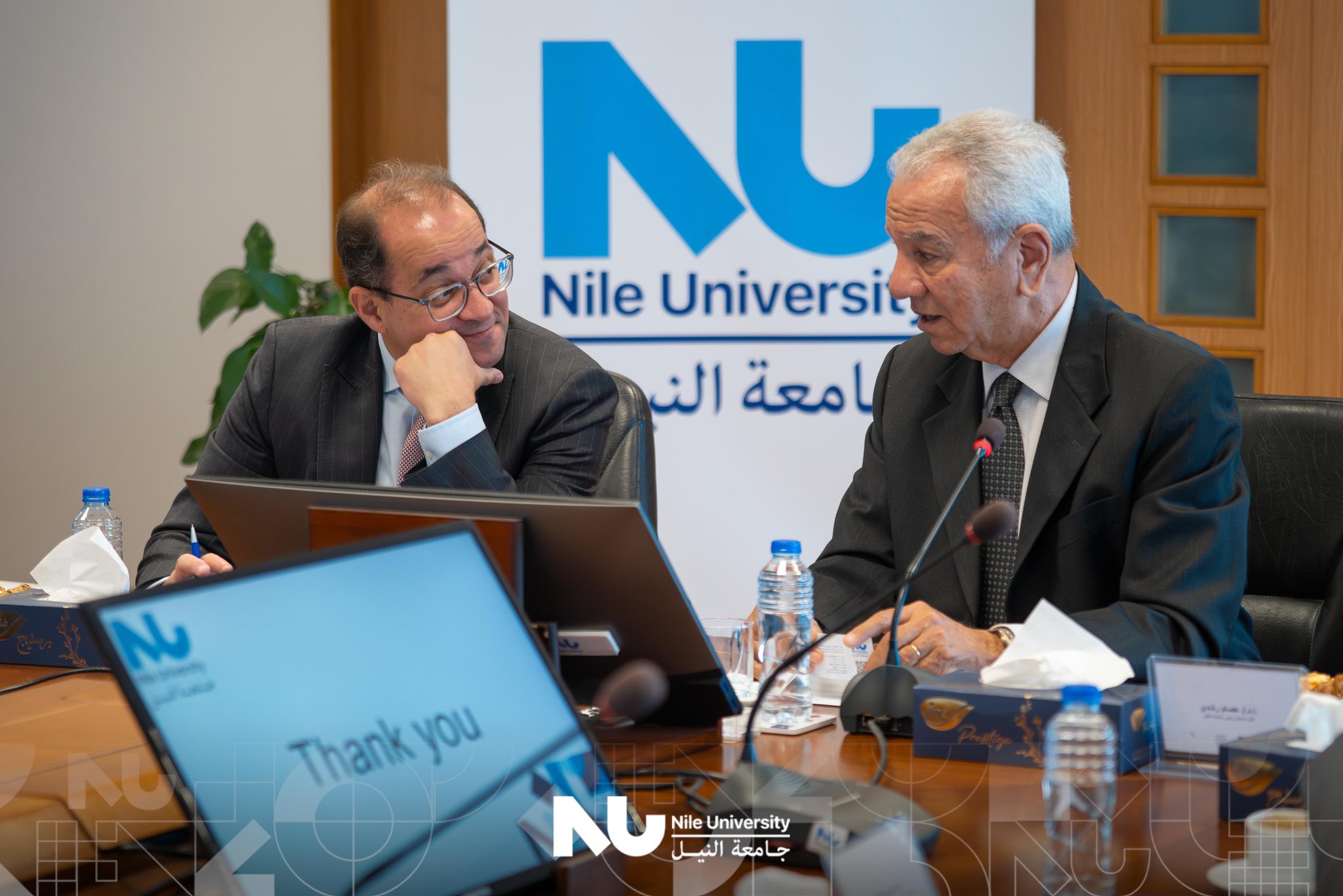 Nile University hosted H.E. Dr. Ahmed Kouchouk, Minister of Finance, in an extended dialogue session with NU students as part of the “Nile Salon” series