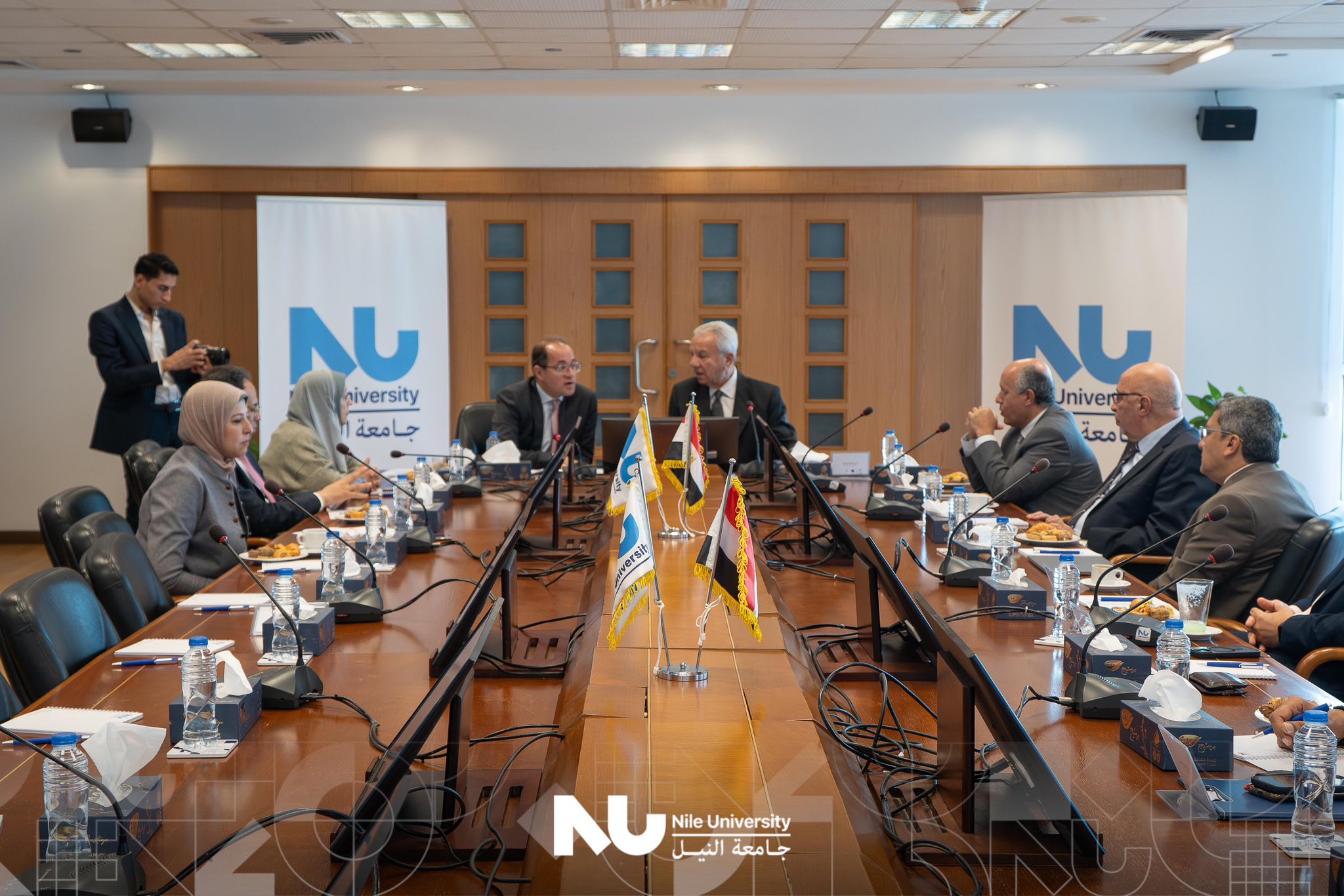 Nile University hosted H.E. Dr. Ahmed Kouchouk, Minister of Finance, in an extended dialogue session with NU students as part of the “Nile Salon” series