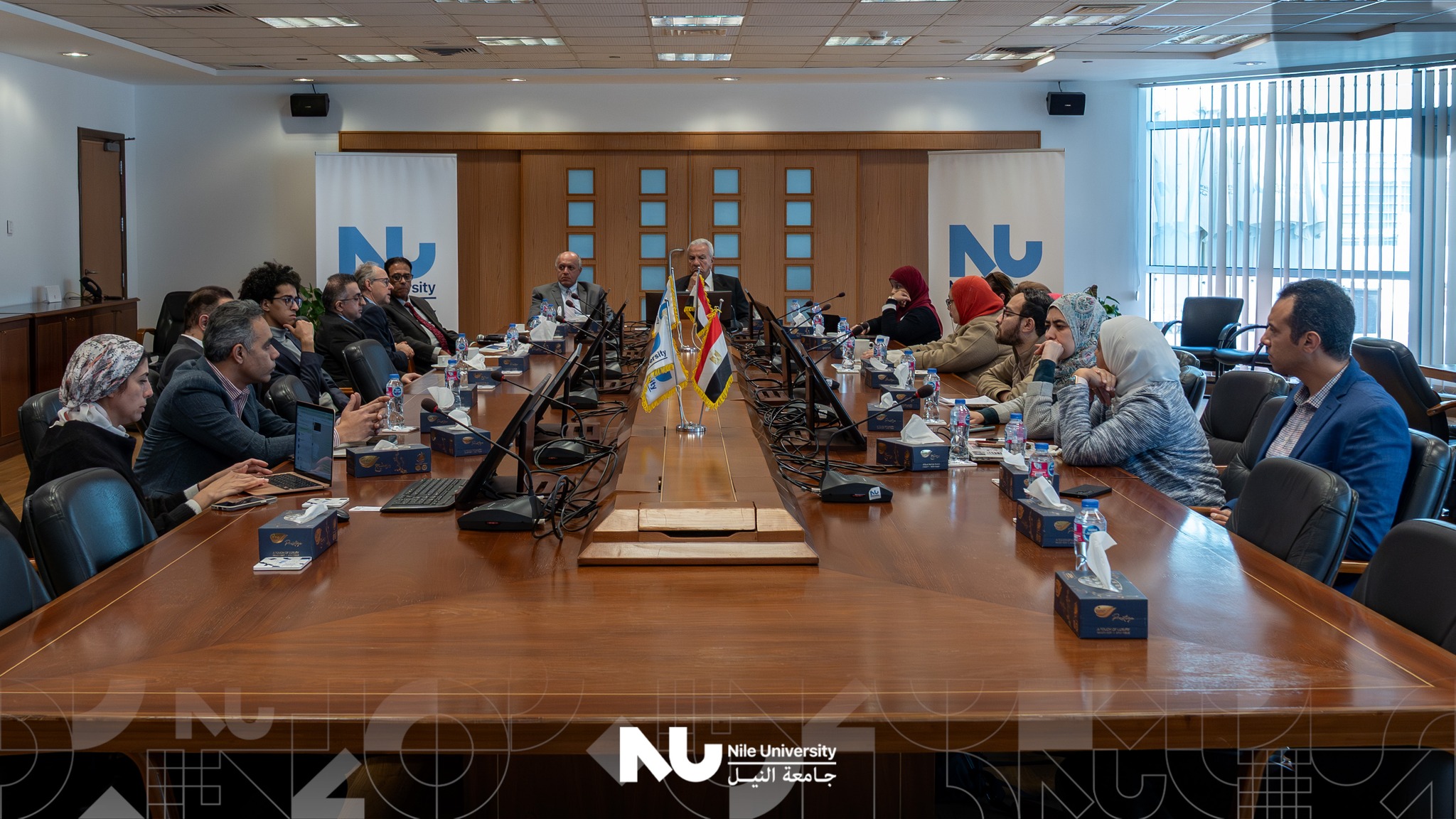 Nile University was honored to welcome a distinguished delegation from the University of Birmingham, the National Research Centre, and the British Council