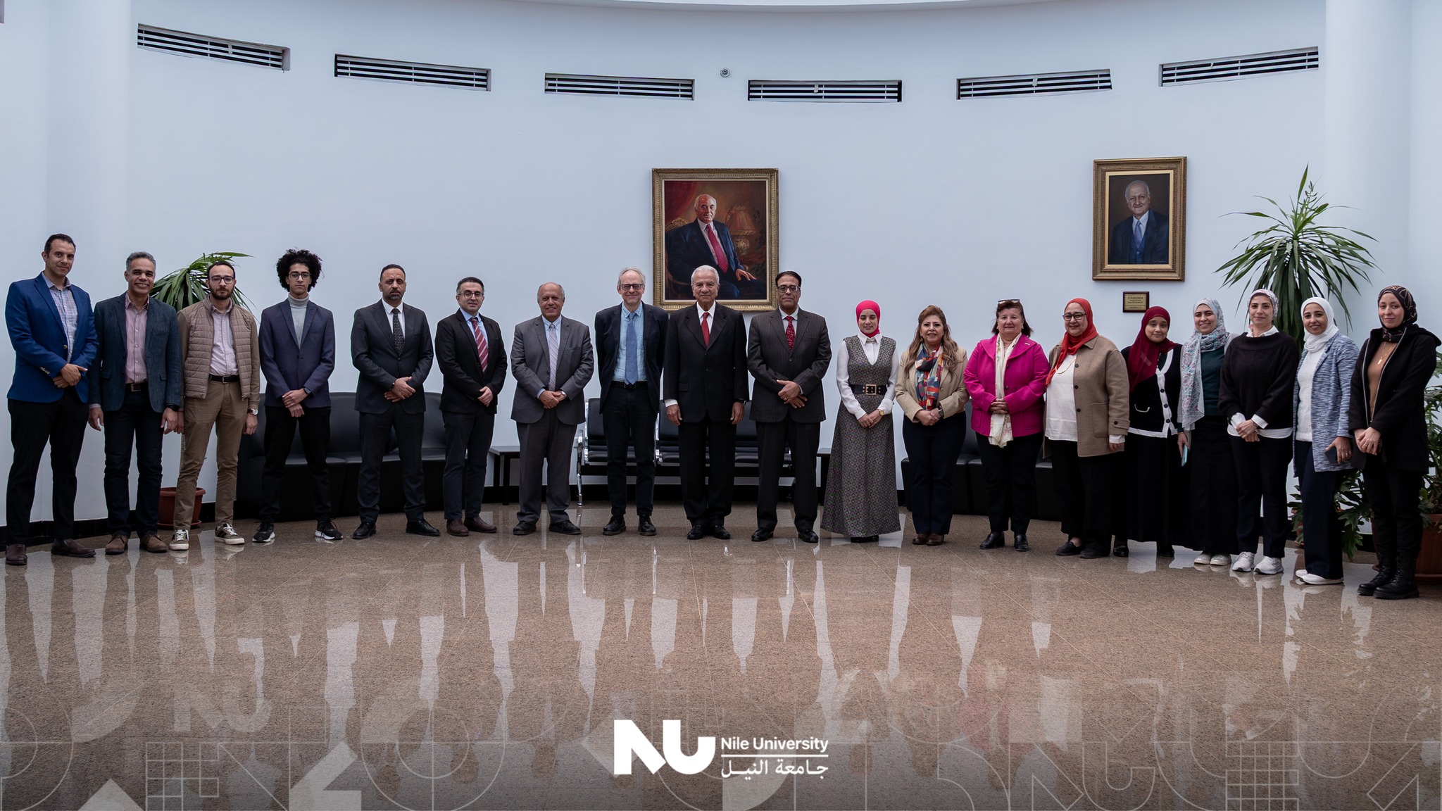 Nile University was honored to welcome a distinguished delegation from the University of Birmingham, the National Research Centre, and the British Council