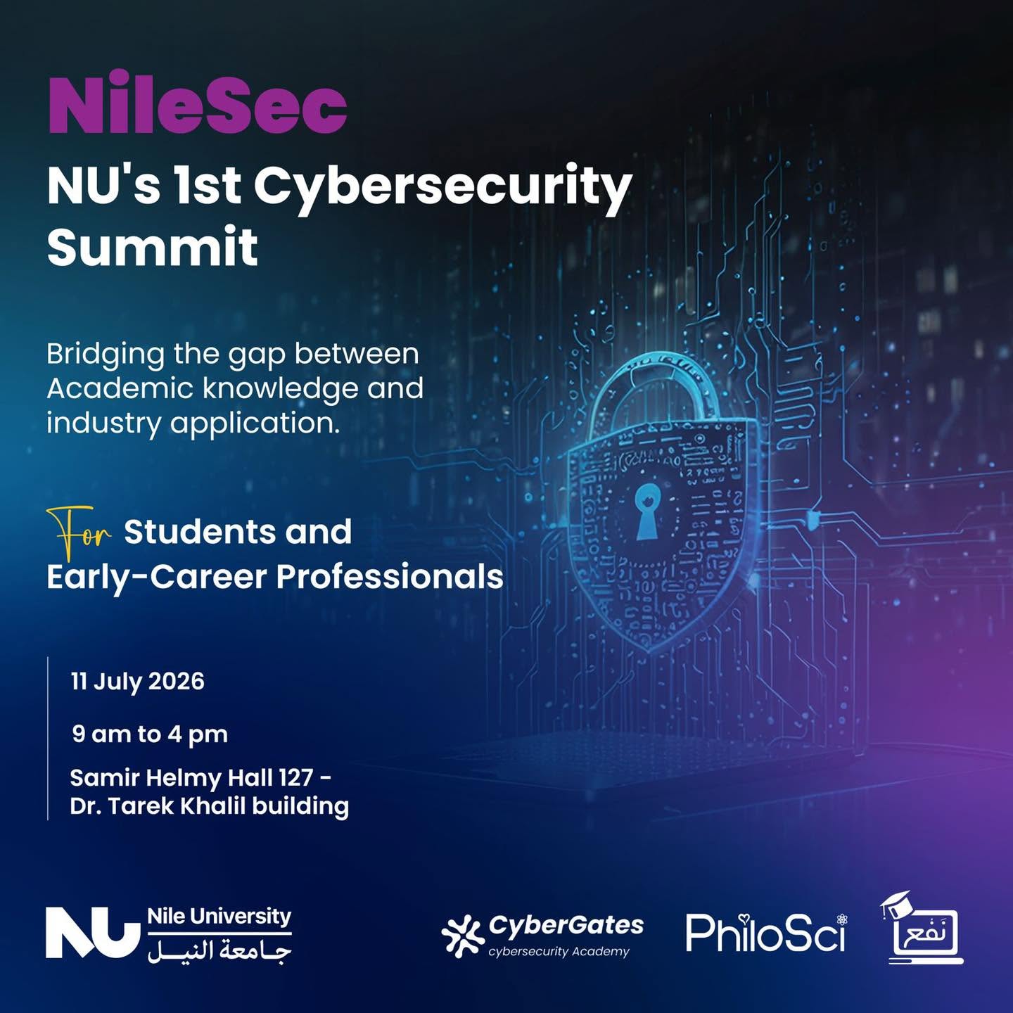 NileSec is here! NU’s 1st Cybersecurity Summit.